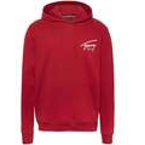 Felpa Signature Logo Graphic Hoodie Regatta Red - Tommy Jeans - Modalova