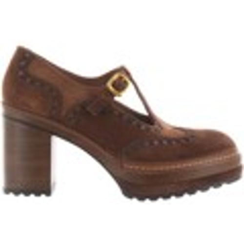 Scarpe Mocassino mary jane in velluto brogue con tacco - Pon´s Quintana - Modalova