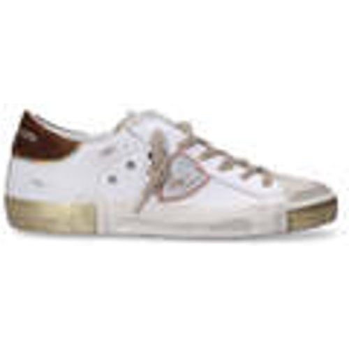 Sneakers basse sneaker Paris bianca bronzo - Philippe Model - Modalova