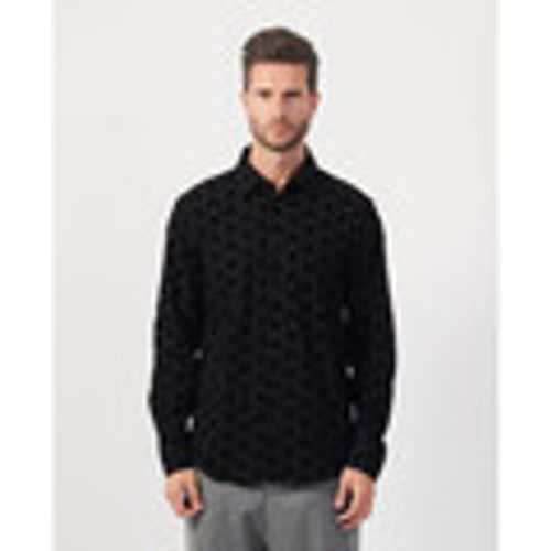 Camicia a maniche lunghe Camicia nera con stampa flock - EAX - Modalova