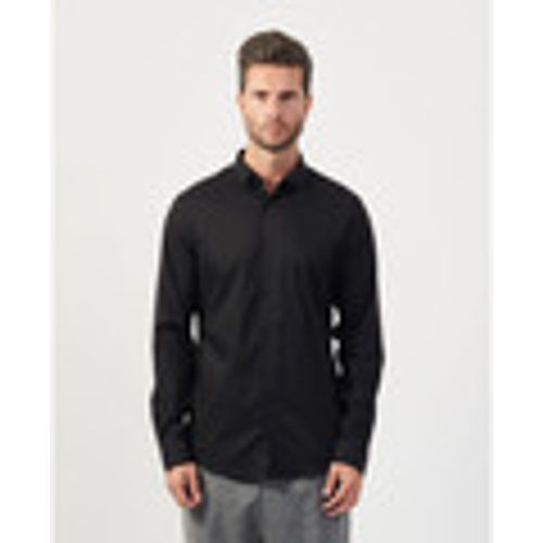 Camicia a maniche lunghe Camicia nera in cotone - EAX - Modalova