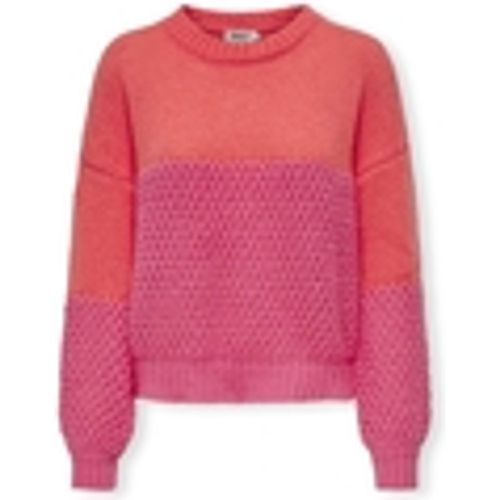 Maglione Rose Life Knit - Spice Coral/Camelia Rose - Only - Modalova