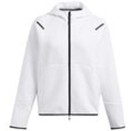 Felpa Maglia Unstoppable Fleece Full-Zip Donna White/Black - Under Armour - Modalova