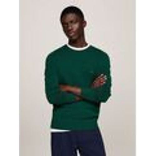 Maglione MW0MW36535 LAMBSWOOL-MRB ORNAMENTAL GREEN HTR - Tommy Hilfiger - Modalova