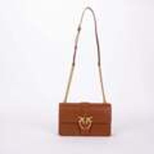 Borsa a spalla classic love bag one simply pelle cuoio - pinko - Modalova