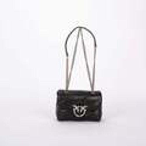 Borsa a spalla Mini Love Bag puff maxi quilt pelle nera - pinko - Modalova