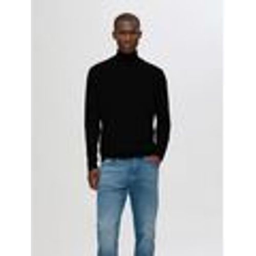 Maglione 16094653 MERINO ROLL NECK-BLACK - Selected - Modalova