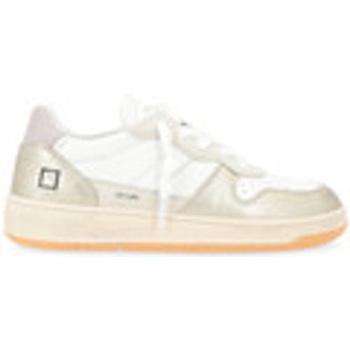 Sneakers Sneaker Court 2.0 in pelle bianca con dettagli platino - Date - Modalova