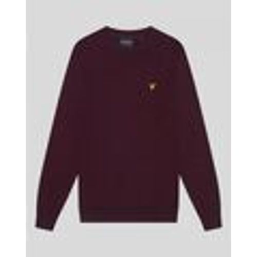 Maglione KN2110V MERINO CREW JUMPER-Z56. BURGUNDY - Lyle & Scott - Modalova