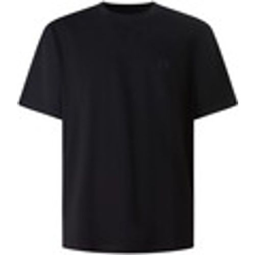 T-shirt T-shirt nera con mini logo per uomo - EAX - Modalova