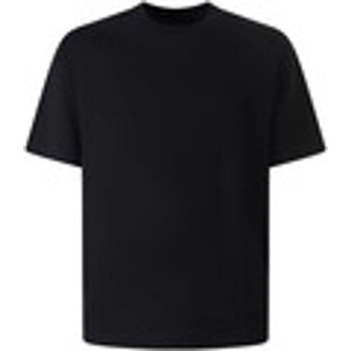 T-shirt T-shirt nera con mini logo per uomo - EAX - Modalova