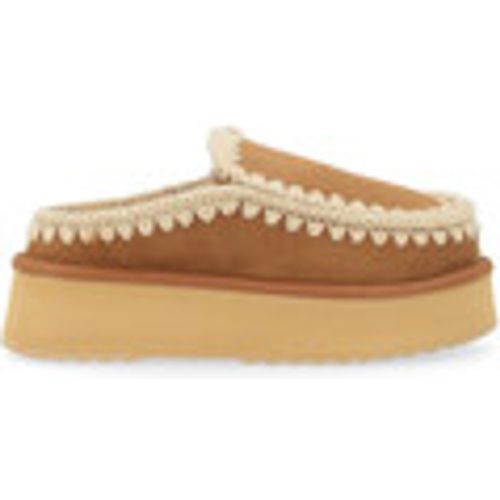 Classiche basse Sabot Eskimo Platform in suede marrone - Mou - Modalova