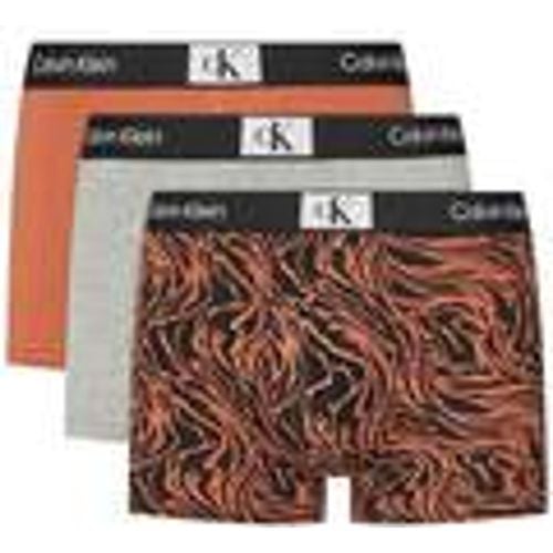 Boxer 3 Pack Trunks Grey/Orange/Print - Calvin Klein Jeans - Modalova