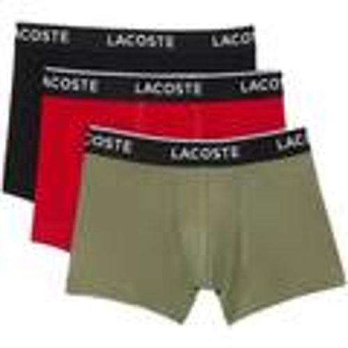 Boxer 3 Pack Cotton Stretch Trunks Khaki Green/Red/Black - Lacoste - Modalova