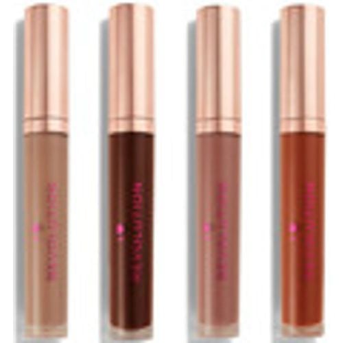 Gloss Set of 4 I Heart Chocolate Gloss - Honeycomb / Mocha / - Makeup Revolution - Modalova