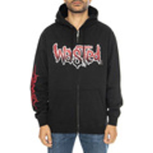 Felpa Hoodie Zip Blind Black - Wasted Paris - Modalova