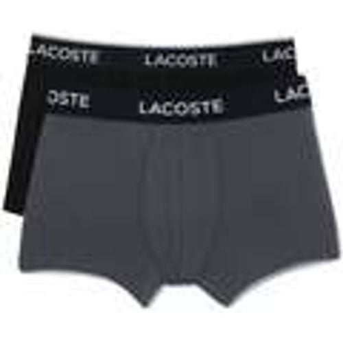 Boxer 2 Pack Cotton Stretch Logo Trunks Black/Dark Grey - Lacoste - Modalova