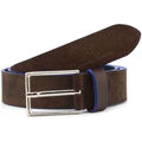 Cintura Belt - Leather Brown/Blue - Duca Di Morrone - Modalova