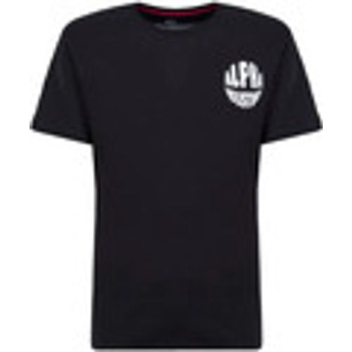 T-shirt & Polo t-shirt nera stampa bianca - alpha industries - Modalova