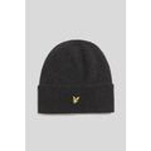 Berretto HE2314A LAMBSWOOL BLEND RIBBED-W155 JET BLACK MARL - Lyle & Scott - Modalova