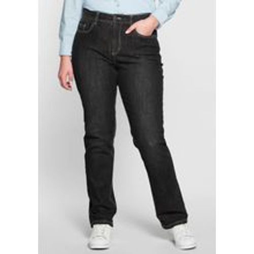 Große Größen: Gerade Jeans mit Shaping-Einsatz, black Denim, Gr.92 - sheego - Modalova