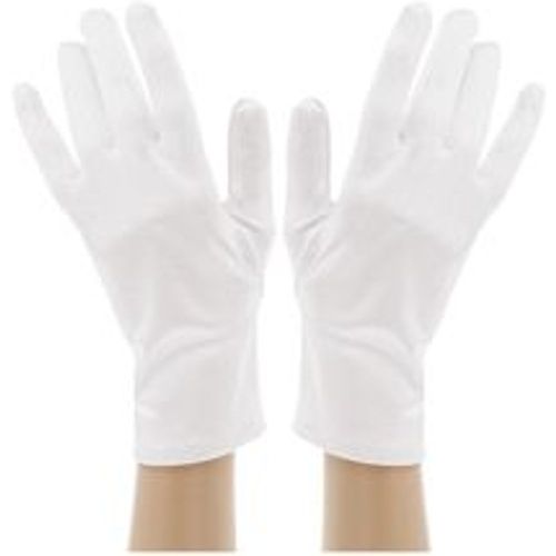 Satin-Handschuhe, weiß, 23 cm - buttinette - Modalova