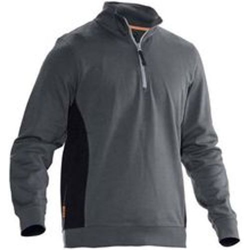 J5401-grau/-XXL Sweatshirt mit Kragen 1/2 zip Kleider-Größe: XXL - Jobman - Modalova