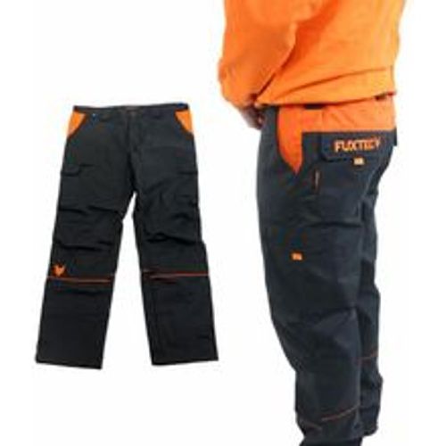 Hose / Arbeitshose Größe 56 - Schwarz/Orange - mit vielen Taschen - Fuxtec - Modalova