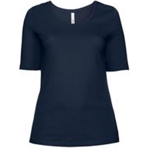 Große Größen: T-Shirt mit langem Halbarm, marine, Gr.40/42 - sheego - Modalova