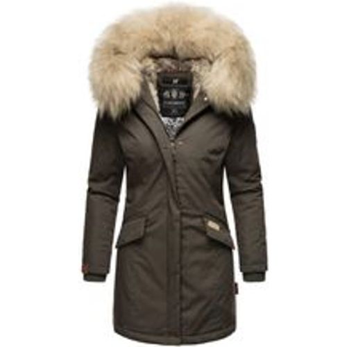 Damen stylischer Wintermantel Winterparka mit Kunstfell-Kapuze Cristial - Navahoo - Modalova