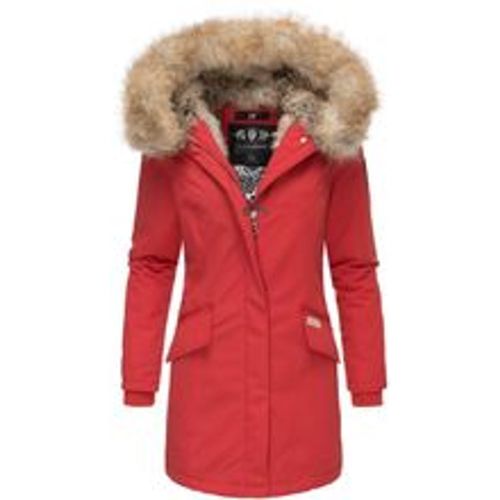 Damen stylischer Wintermantel Winterparka mit Kunstfell-Kapuze Cristial - Navahoo - Modalova