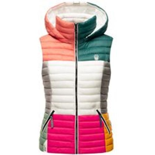 Damen Steppweste Ärmellose Weste im Colourblocking-Stil und Kapuze Shadaa Multikulti - Navahoo - Modalova