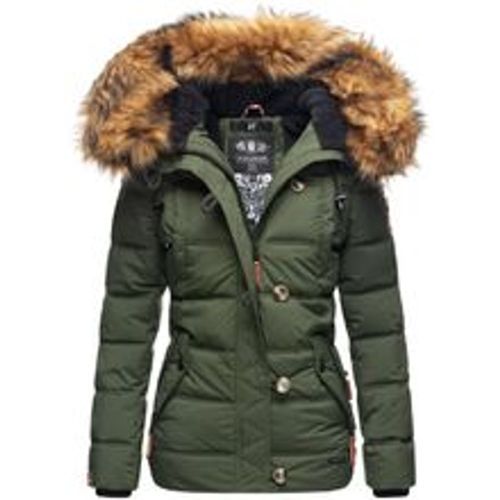 Damen Stylische Winterjacke Steppjacke mit Kunstpelz Kapuze Zoja - Navahoo - Modalova