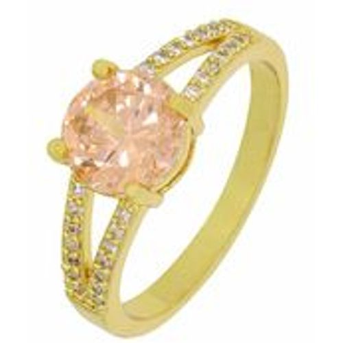 Fashionbox Ring Messing Zirkonia champagner Diamantiert (Größe: 058 (18,5)) - Fashion24 DE - Modalova