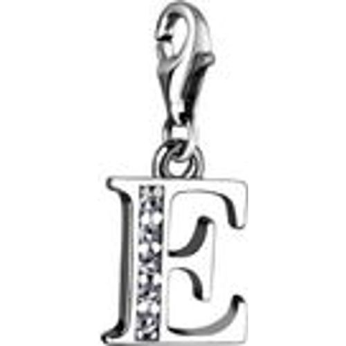 Charm Buchstaben-Anhänger Zirkonia 925 Silber (Farbe: Silber, Ausführung: E) - NENALINA - Modalova