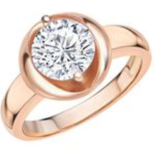 Zeeme Basic Ring 925/- Sterling Silber Zirkonia weiß Glänzend (Größe: 052 (16,6)) - Fashion24 DE - Modalova