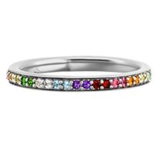 Ring 925/- Sterling Silber Granat bunt Glänzend 0,010ct/pc. (Größe: 052 (16,6)) - CAI - Modalova