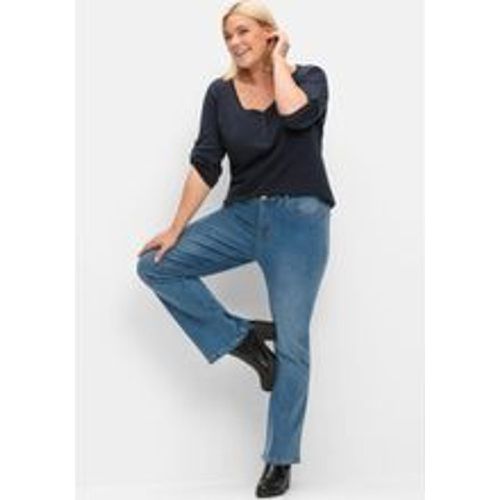 Große Größen: Bootcut Stretch-Jeans mit Bodyforming-Effekt, blue Denim, Gr.52 - sheego - Modalova