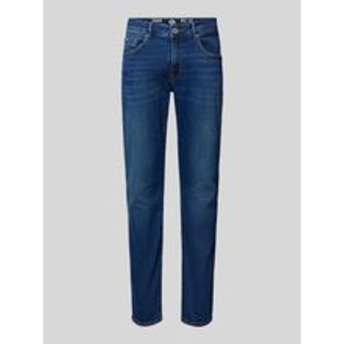 Slim Fit Jeans im 5-Pocket-Design - Petrol - Modalova