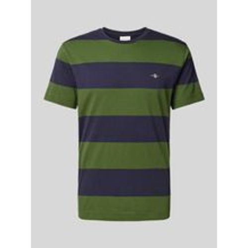 T-Shirt mit Streifenmuster und Label-Stitching - Gant - Modalova