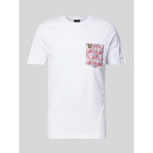 T-Shirt mit Brusttasche mit floralem Muster - Lyle & Scott - Modalova