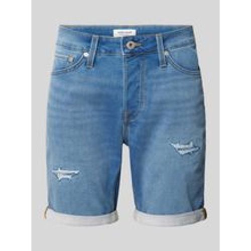 Regular Fit Jeansshorts im Used-Look Modell 'RICK' - jack & jones - Modalova