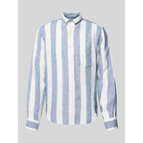 Regular Fit Leinenhemd mit Blockstreifen - Gant - Modalova