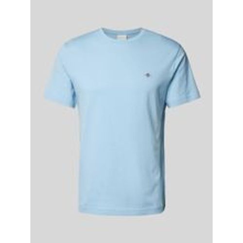 Regular Fit T-Shirt mit Label-Stitching Modell 'SHIELD' - Gant - Modalova