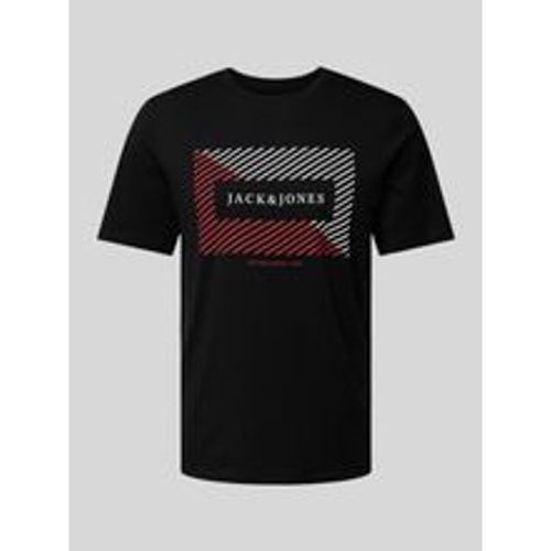 T-Shirt mit Label-Print Modell 'CYRUS' - jack & jones - Modalova