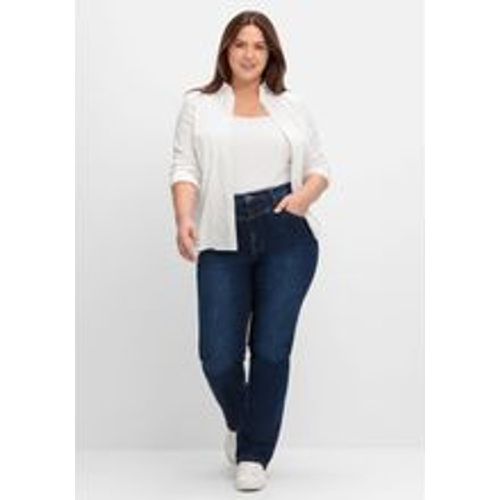 Große Größen: Gerade Jeans mit Shaping-Einsatz, dark blue Denim, Gr.44 - sheego - Modalova