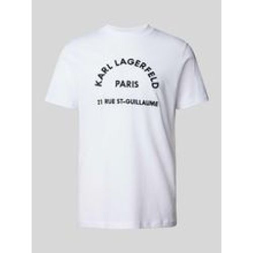 T-Shirt mit Label-Stitching - K by KARL LAGERFELD - Modalova