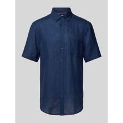 Regular Fit Leinenhemd mit Button-Down-Kragen - christian berg - Modalova