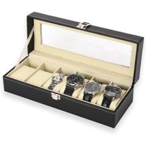 Uhrenbox mit 6 Fächern, Uhrenkasten Uhren Aufbewahrungsbox - Fashion24 DE - Modalova