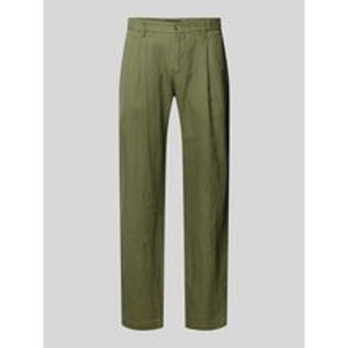 Tapered Fit Leinenhose mit Bundfalten Modell 'Osby' - Marc O'Polo - Modalova